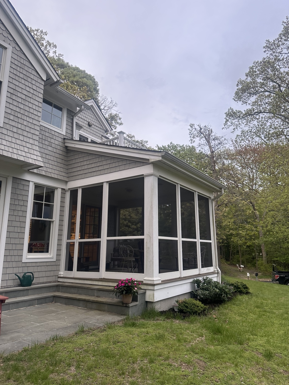 Exterior sunroom and trim